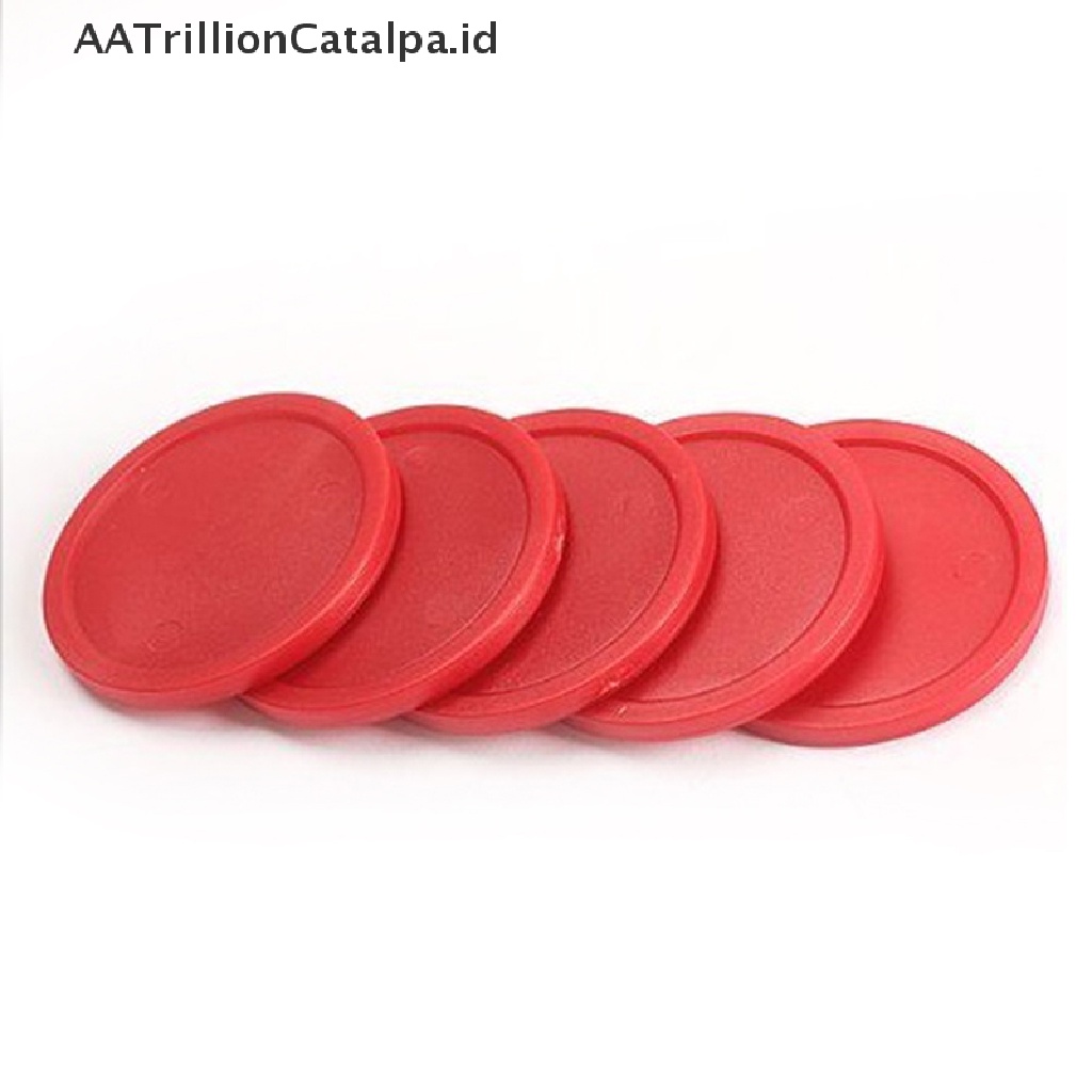 Aatrillioncatalpa 5Pcs Pucks Meja Hockey Mini 51mm Warna Merah Untuk Anak