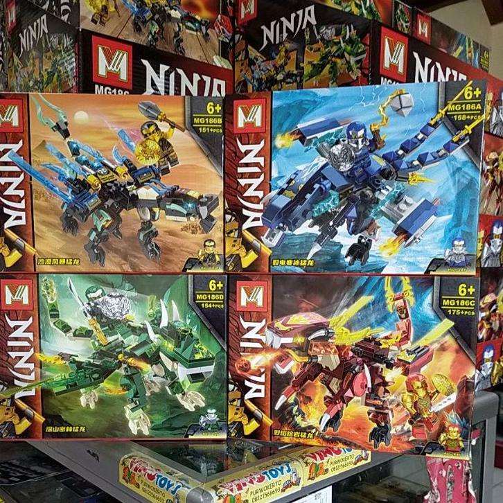 [❤  7.7]brick mg186 ninja naga motor dragon ninjago kai jay lloyd cole spiderman dr strange
