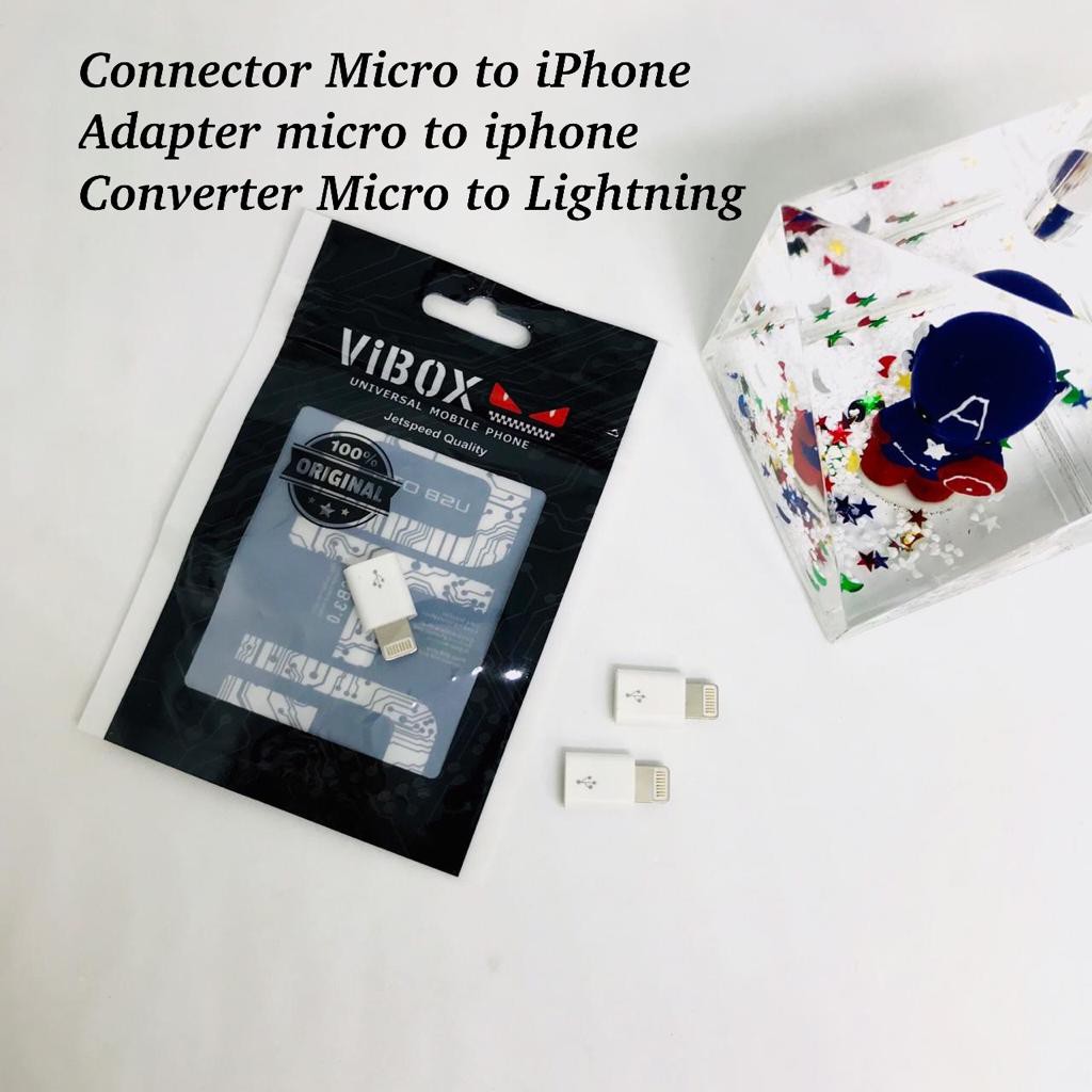 new~COD[Bayar di tempat] VIBOX ADAPTER Converter Micro USB To Lightning Iphone