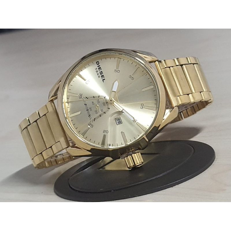 Jam Tangan Pria Analog Diesel 6607 Tali Rantai Stainless Steel