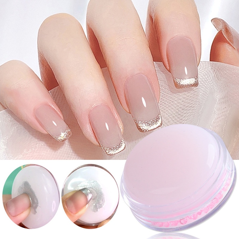 1pc Stempel Kuku Diy Bahan Silikon Untuk Nail Art