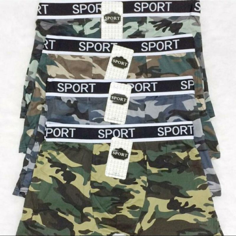 Boxer Pria Import Karet Sport | Premium Men Boxer | Art Boxer Army