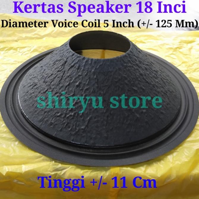 Daun Membran Kertas Speaker 18 Inch Inci Coil Spool 5 Inch Garis Impor Very Chip