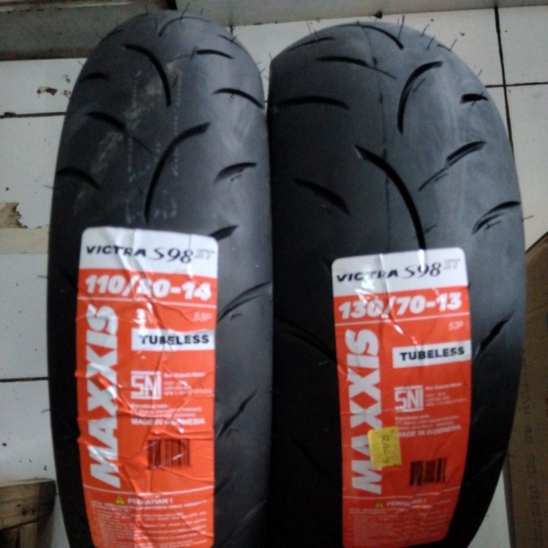 Paket Sepasang Ban MAXXIS Honda ADV 150 110/80 Ring 14 + 130/70 Ring 13 Tubles Depan Belakang Origin
