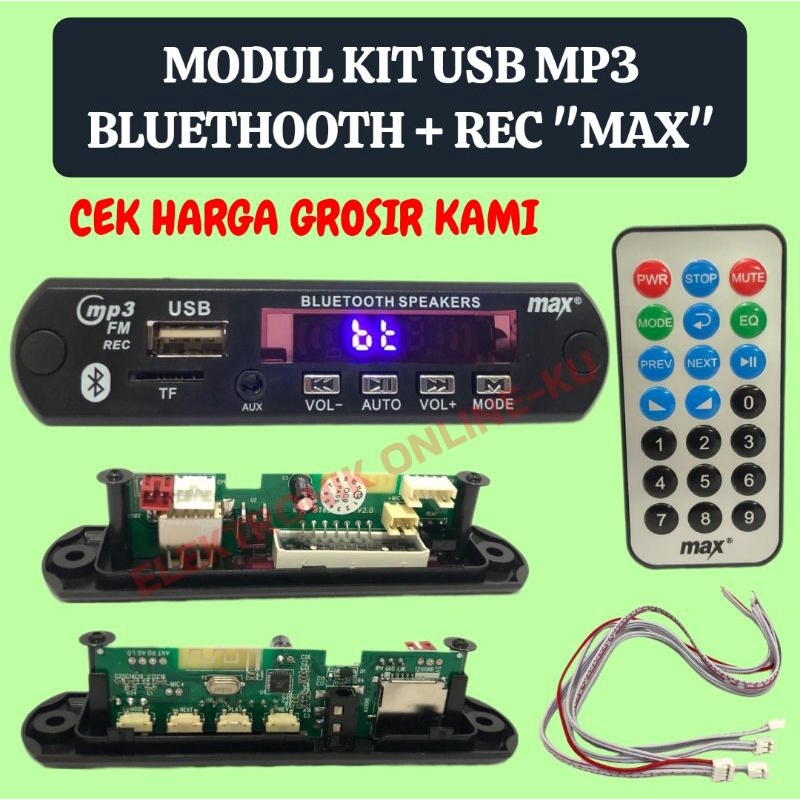 MODUL KIT MP3 USB BLUETHOOTH + REC MAX