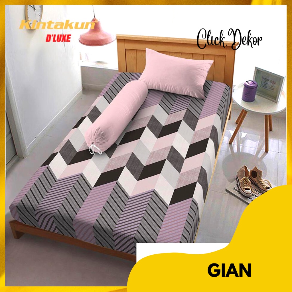 Sprei Kintakun Dluxe Single - Sprei Single ukuran 120x200 tinggi 20 cm Motif GIAN Sprei Cantik Murah
