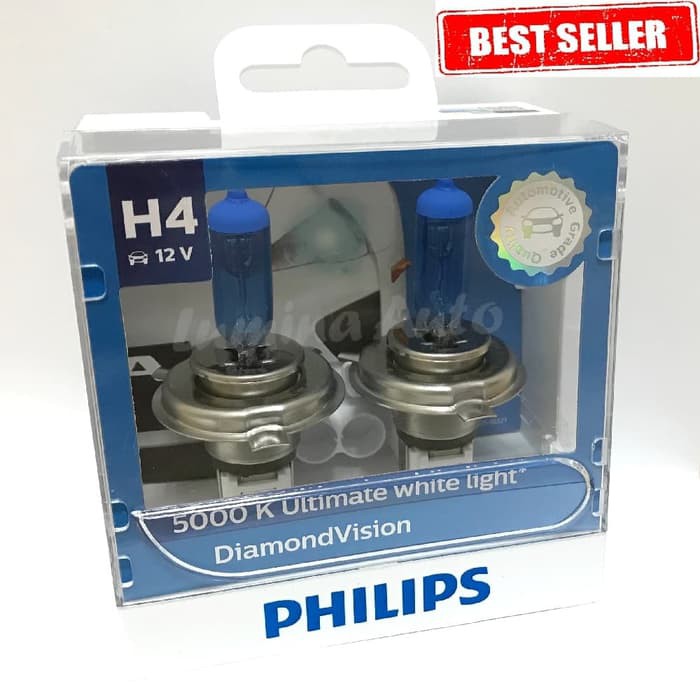[FREE ONGKIR] Philips Diamond Vision H4 5000K