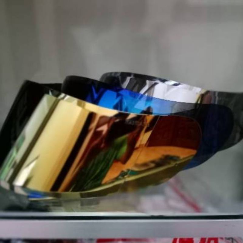 Kaca helm full face flat visor iridium buat helm  kyt rc-7/kyt r10/k2r/mds viktori