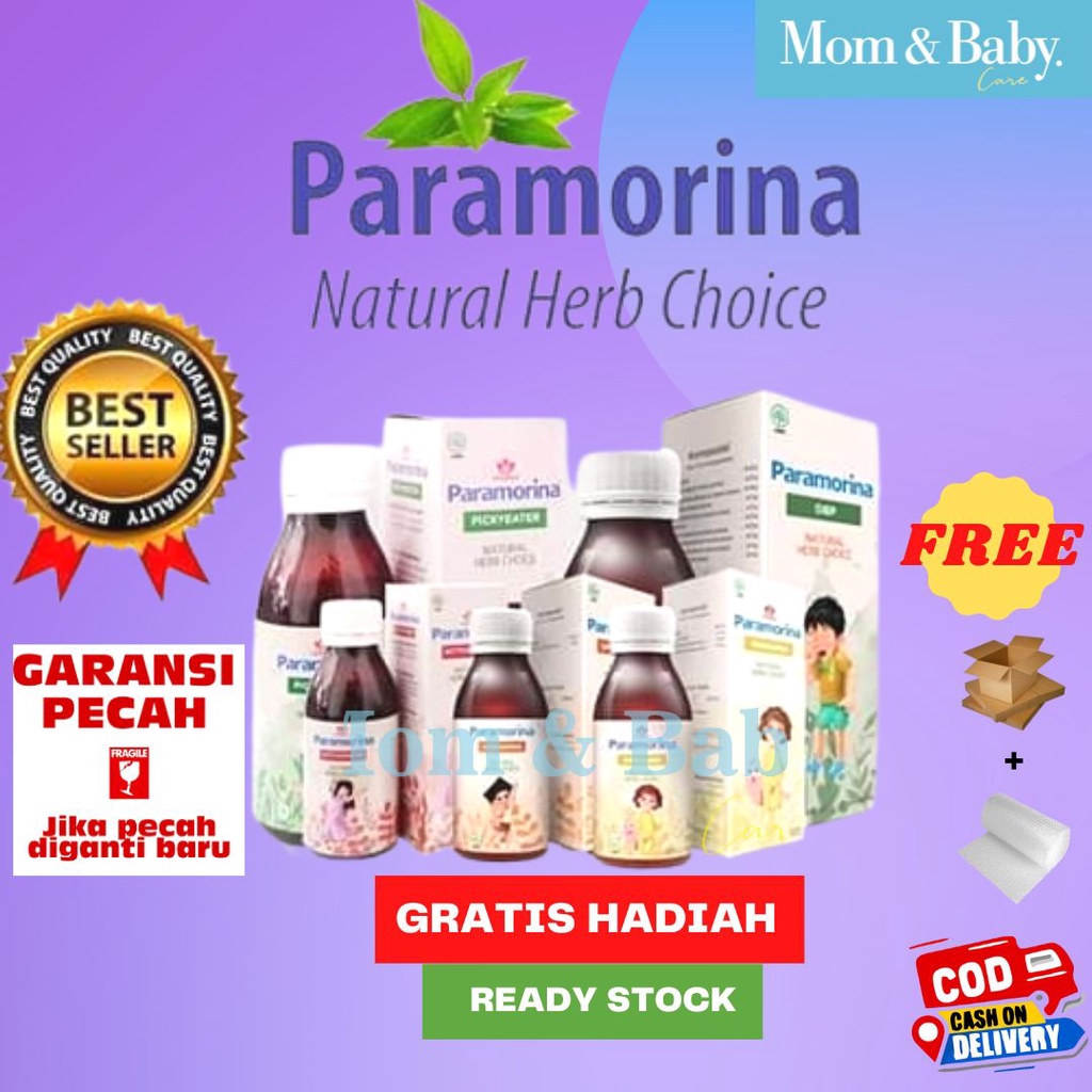 [ FREE GIFT ] Paramorina Vitamin Anak Terlambat Bicara Dan Jalan Penambah Nafsu makan cacingan obat batuk n