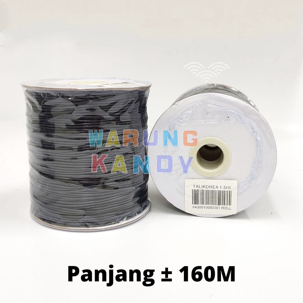 Tali Korea 1,5mm Hitam ROL 160meter