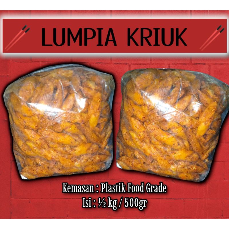 

½ KG / 500gr | LUMPIA KRIUK | KULIT LUMPIA GARING | LUMPIA GARING | KULIT LUMPIA | LUMPIA KRIUK PEDES | LUMPIA GURIH | KULIT LUMPIA GARING | LUMPIA GORENG KERING | LUMPIA PEDES | LUMPIA | CEMILAN LUMPIA KRIUK | CEMILAN KRIUK