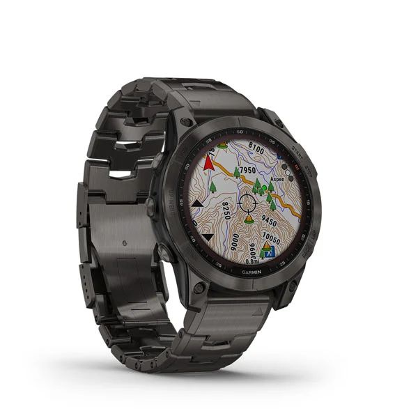 Garmin Fenix 7 Solar Sapphire Carbon Gray DLC Titanium w/ Tita Band - Garansi Resmi TAM 2 Tahun