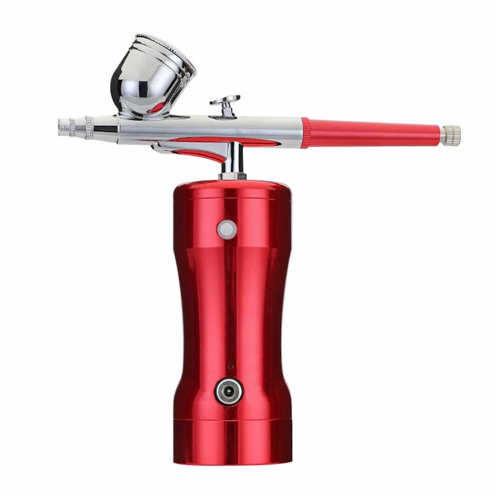 Snefe Air Compressor Airbrush Painting Nail Art with Spray Gun- SN3SH-Merah