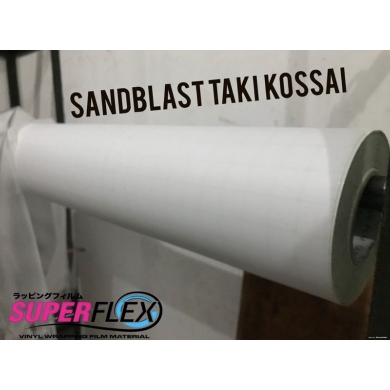Sand Blast Taki Kossai Lebar 150cm / Stiker Kaca Es / Stiker Buram