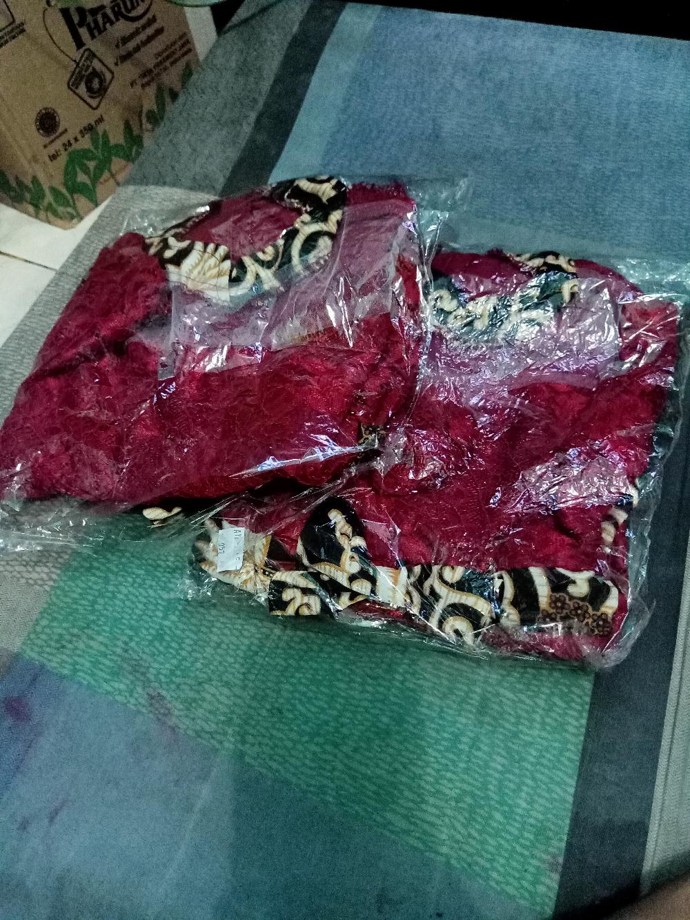 Jf - New Model Batik Anak Imut 3-5 Th Bahan Brukat Kombi Batik Dress Cecilia & Setelan Pepplum Kids