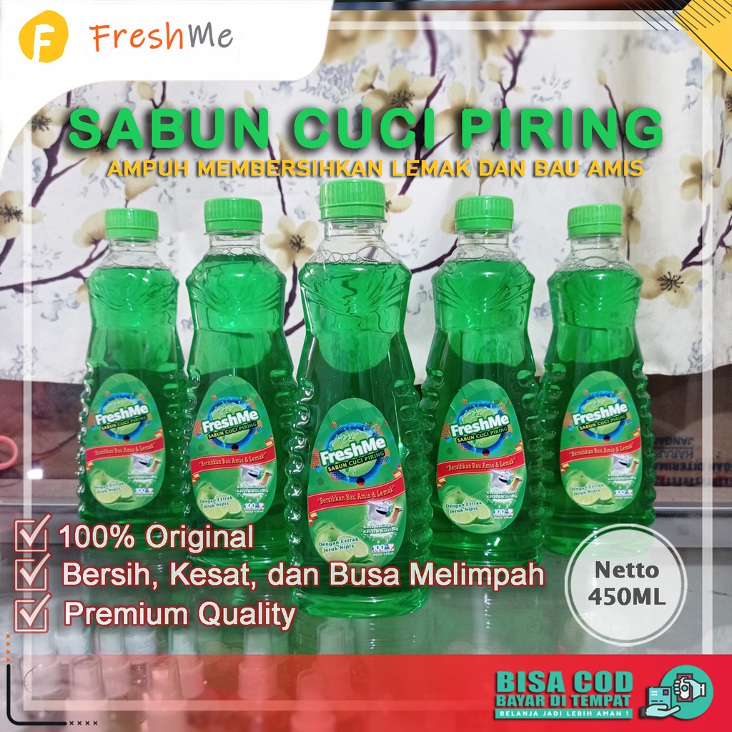 COD - FRESHME Sabun Cuci Piring Premium Aroma Jeruk Nipis / Permbersih Noda piring dan amis