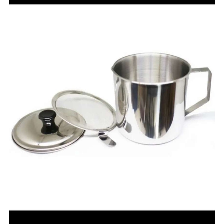 Oil Pot Warna Wadah Saringan Minyak Goreng Anti Karat Premium | Stainless Steel Kitchen