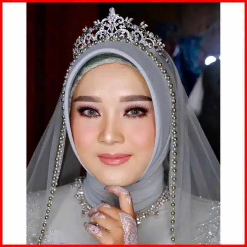 KERUDUNG PASMINA MUTIARA/SLAYER PENGANTIN MUTIARA