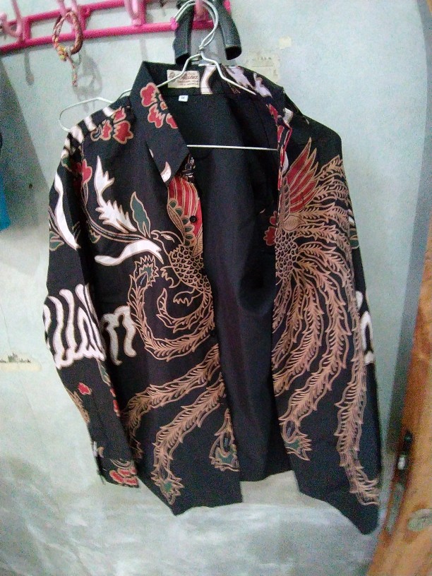 Kemeja Batik Pria Lengan Panjang Full Furing Baju Hem Atasan Batik Aluna Bav009
