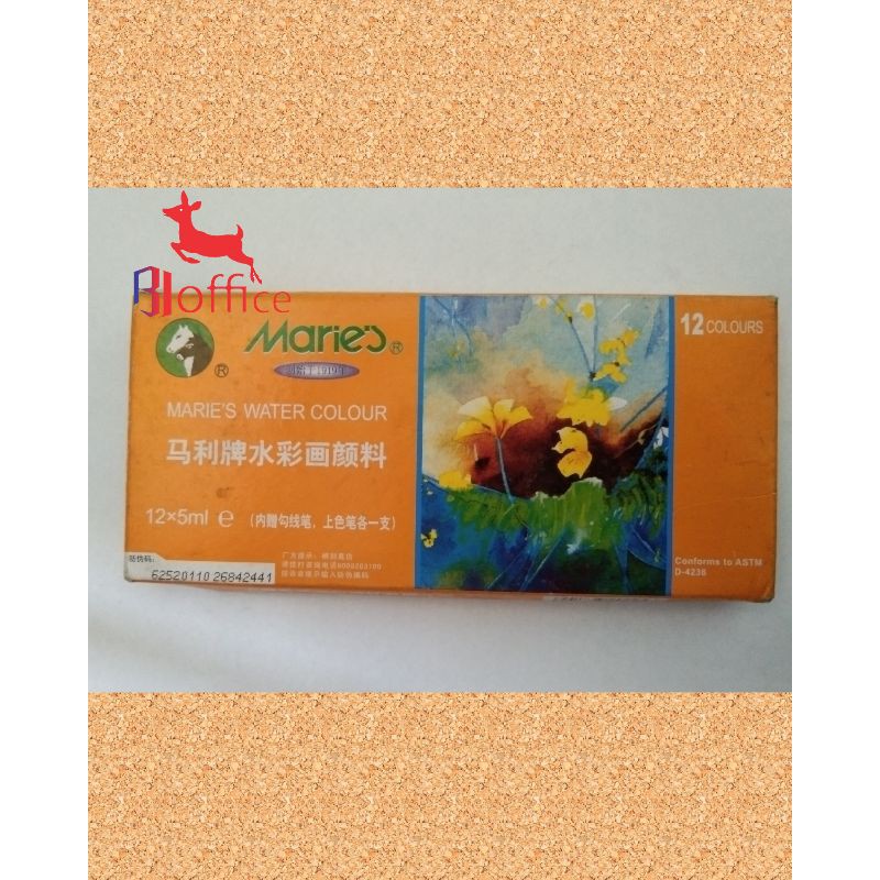 

Maries Water Colour 12 Warna 12 x 5 ml
