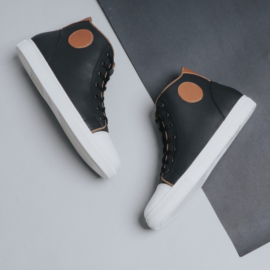 VAUGHAN BLACK | BROSIS x Lv | Sepatu Sneakers Sepatu Cowok Sneakers Pria Sepatu Kasual