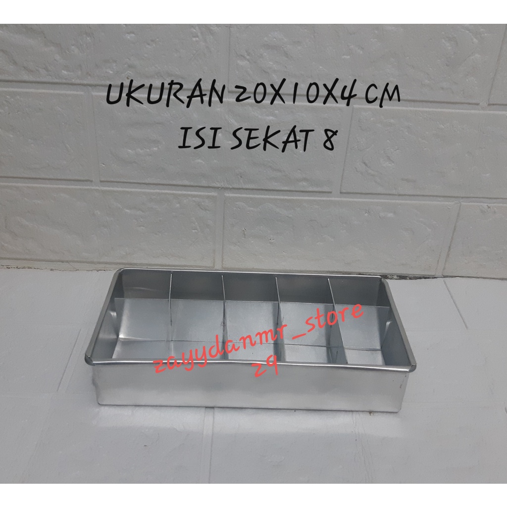 LOYANG SEKAT BROWNIES SEKAT COKLAT UKURAN 20X10X4CM 5VARIAN SEKAT TERMURAH PERALATAN KUE