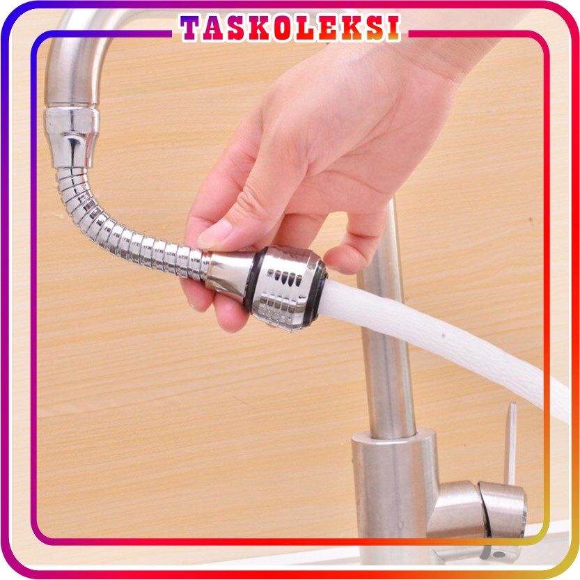 ☛TK☚R137 Sambungan Kran FLEXIBLE irit air Anti Splash Shower-head Saring Turbo faucet spraye rotasi
