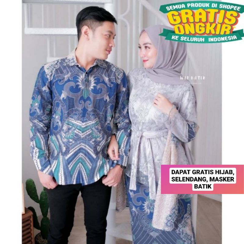 BAJU COUPLE KEBAYA BROKAT KONDANGAN TUNANGAN KAPEL AKITA WIDBATIK UWIKBATIK