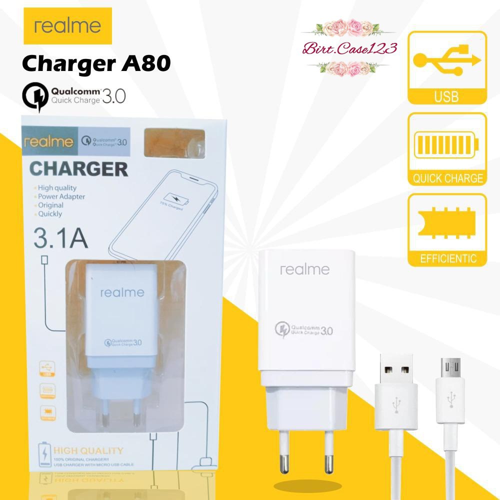 BM048 A80 Cashan Cashan REALME 3Amper QUALCOM micro fast Charging Anti meledak realme 2 3 5i pro c1 BC3946