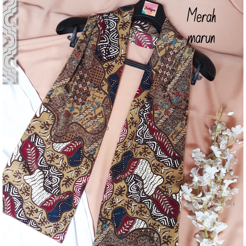 New Arrival ZATYA Long Syal/Scarf Batik Silk Series-Tambal Merah Maroon