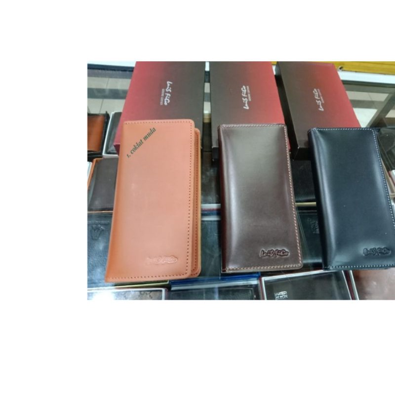 Dompet panjang pria wanita import full kulit asli 15 slot kartu