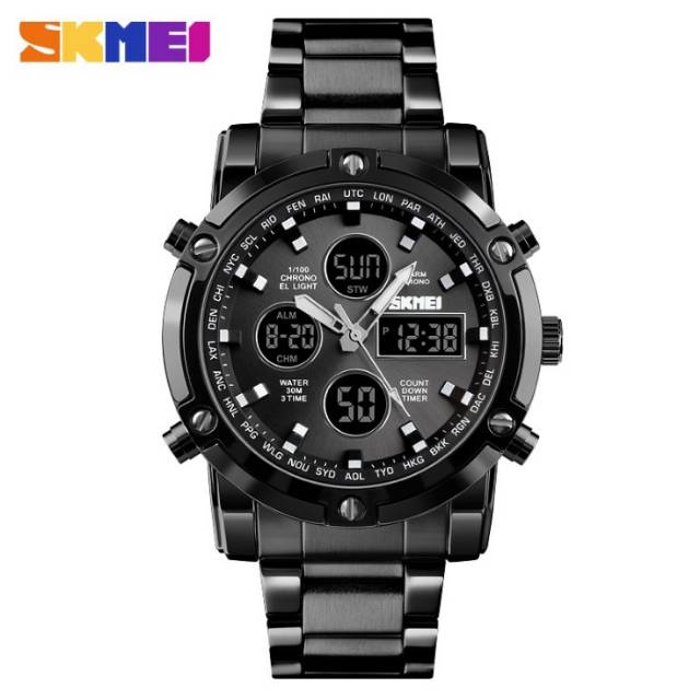 Jam tangan SKMEI dual time Rantai