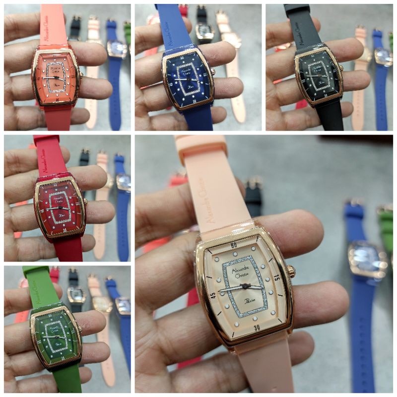 JAM TANGAN WANITA ALEXANDRE CHRISTIE AC 2847 LADIES NEW AC2847 RUBBER ORI
