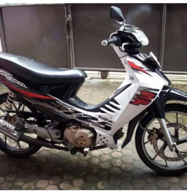 striping suzuki shogun sp 125 r 2006 2007 hitam putih body standar berkualitas terbaik