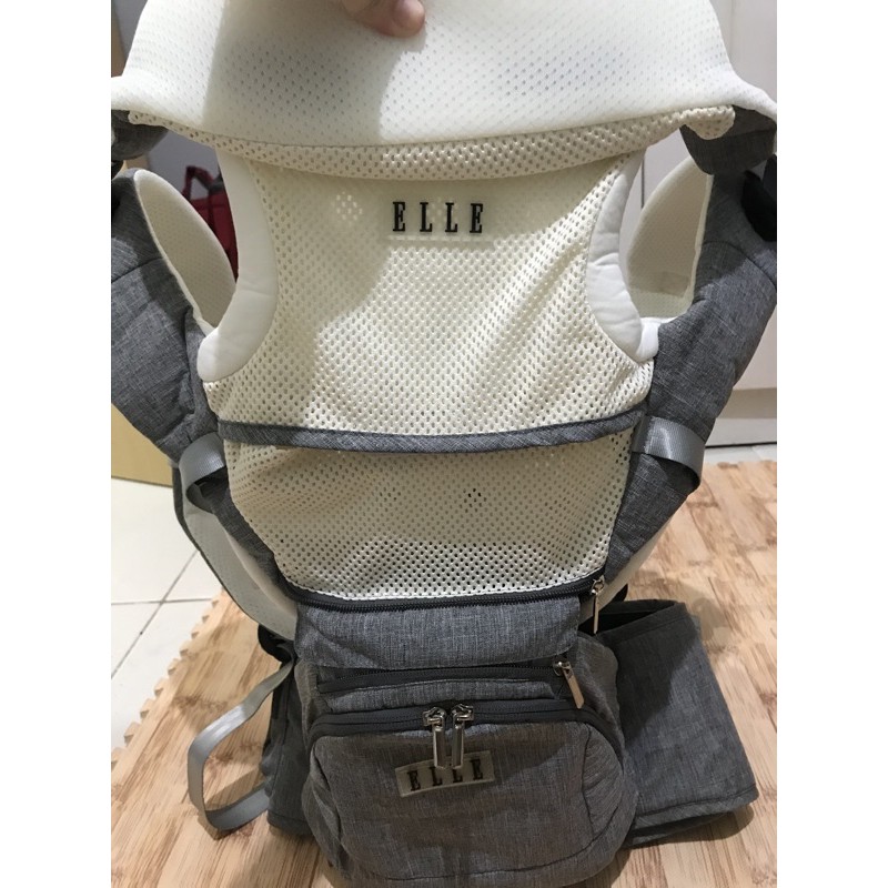 Preloved like new Gendongan Hipseat Elle 9 in 1 Baby Carrier Baby Elle