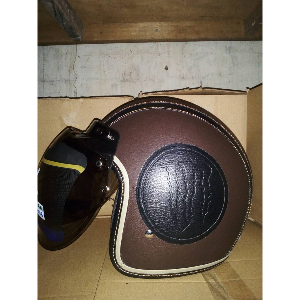 HM-1594 Helmet Bogo Kulit Murah