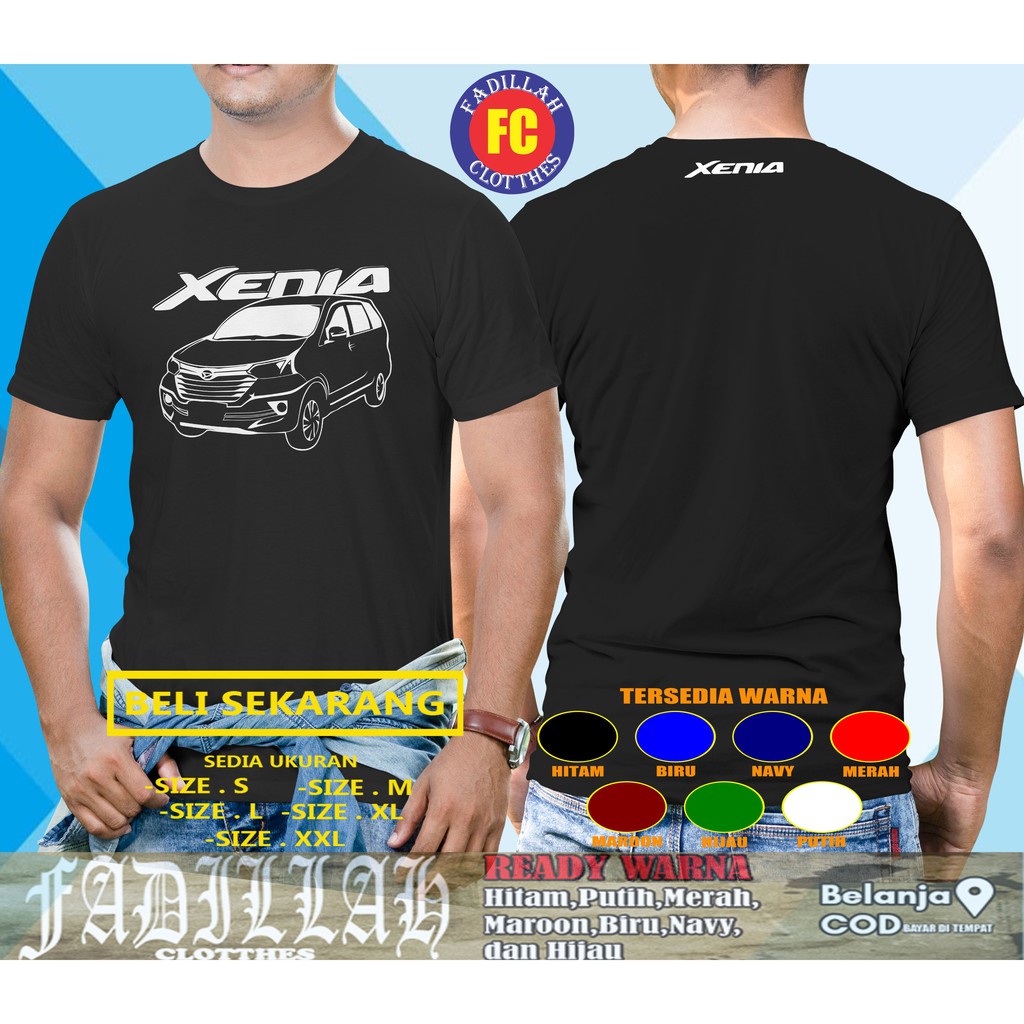 Kaos Mobil Daihatsu Xenia Front Side Keren Baju Otomotif
