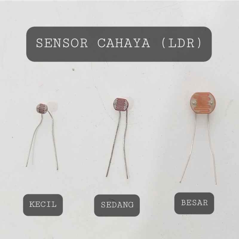 Sensor Cahaya LDR Kecil Sedang Besar