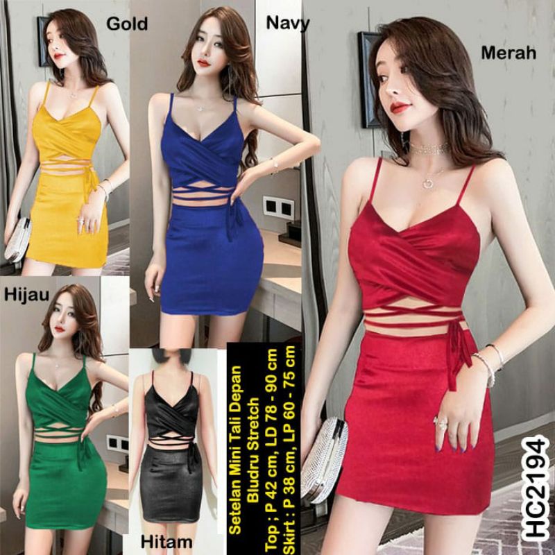 2194#setelan mini dress velvet/bludru