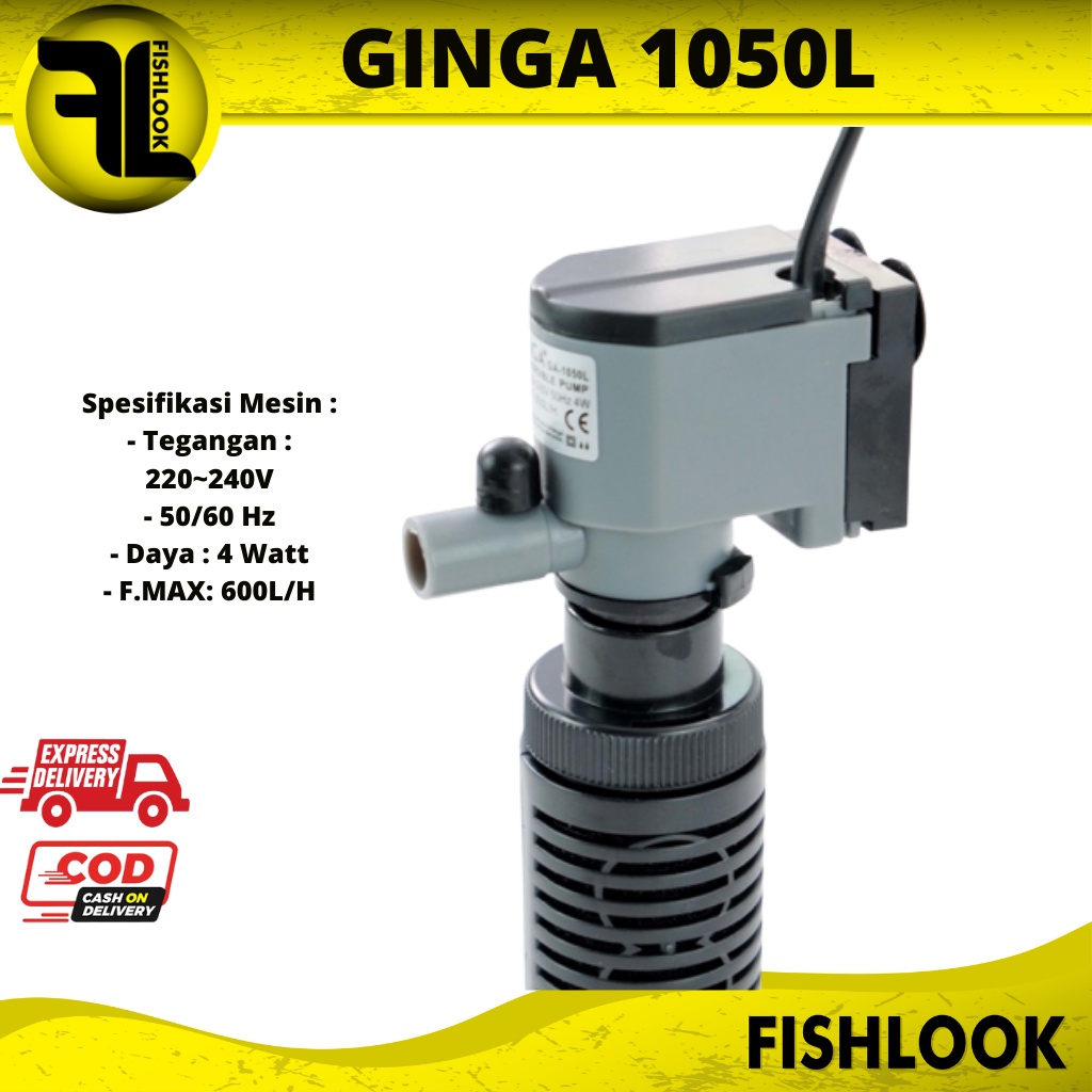 AQUARIUM INTERNAL GINGA GA 1050 L AQUASCAPE AKURIUM MINI DAYA RENDAH