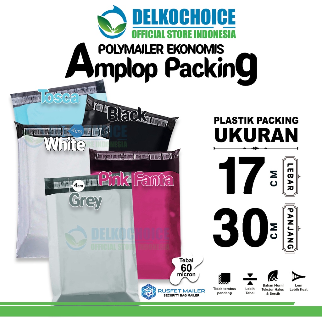 

Polymailer PACK 17x30cm Amplop Plastik Packing OlShop Polimailer EKONOMIS TERMURAH
