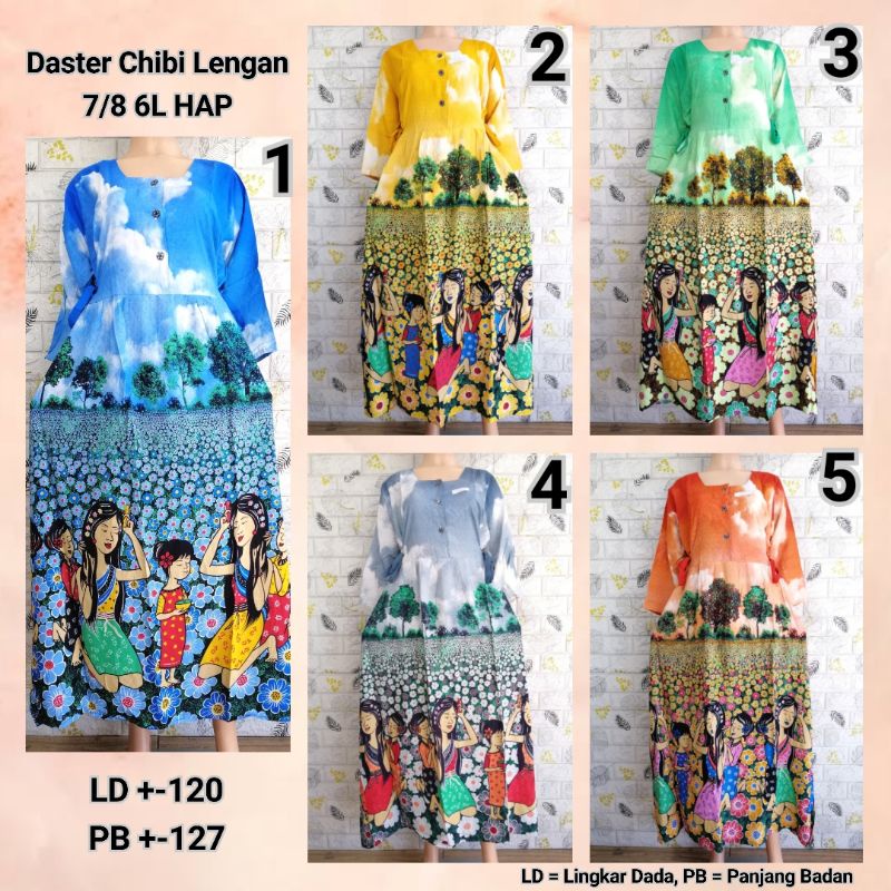 DASTER CHIBI LENGAN 7/8 JUMBO 6L HAP BUSUI FRIENDLY BU TEJO SEJE + TAMBU