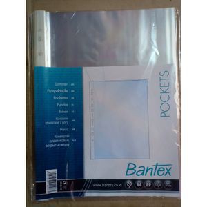 BANTEX POCKET A4 2040 / BANTEX 2040 CLEAR ( ISI 100 LEMBAR )