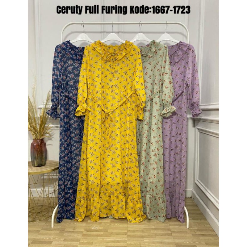Termurah Gamis Ceruty Premium Full Furing
