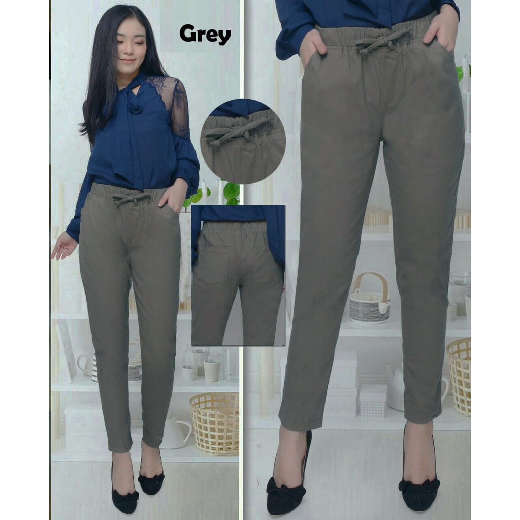 QF TERBARU CELANA STRET PJ BAHAN KATUN TWILL