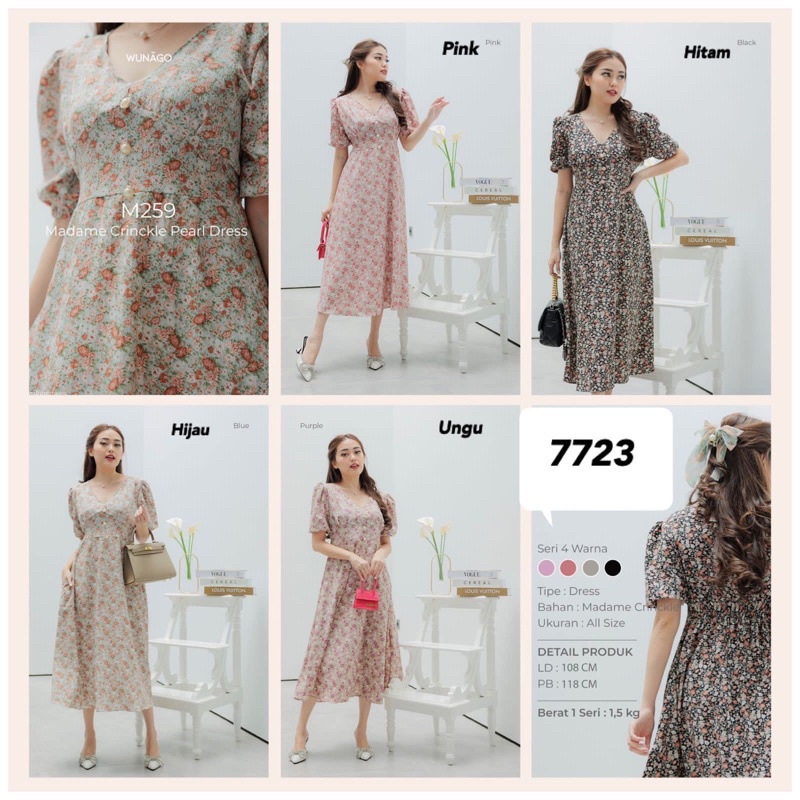 dres crinkle motif 7723 M-V