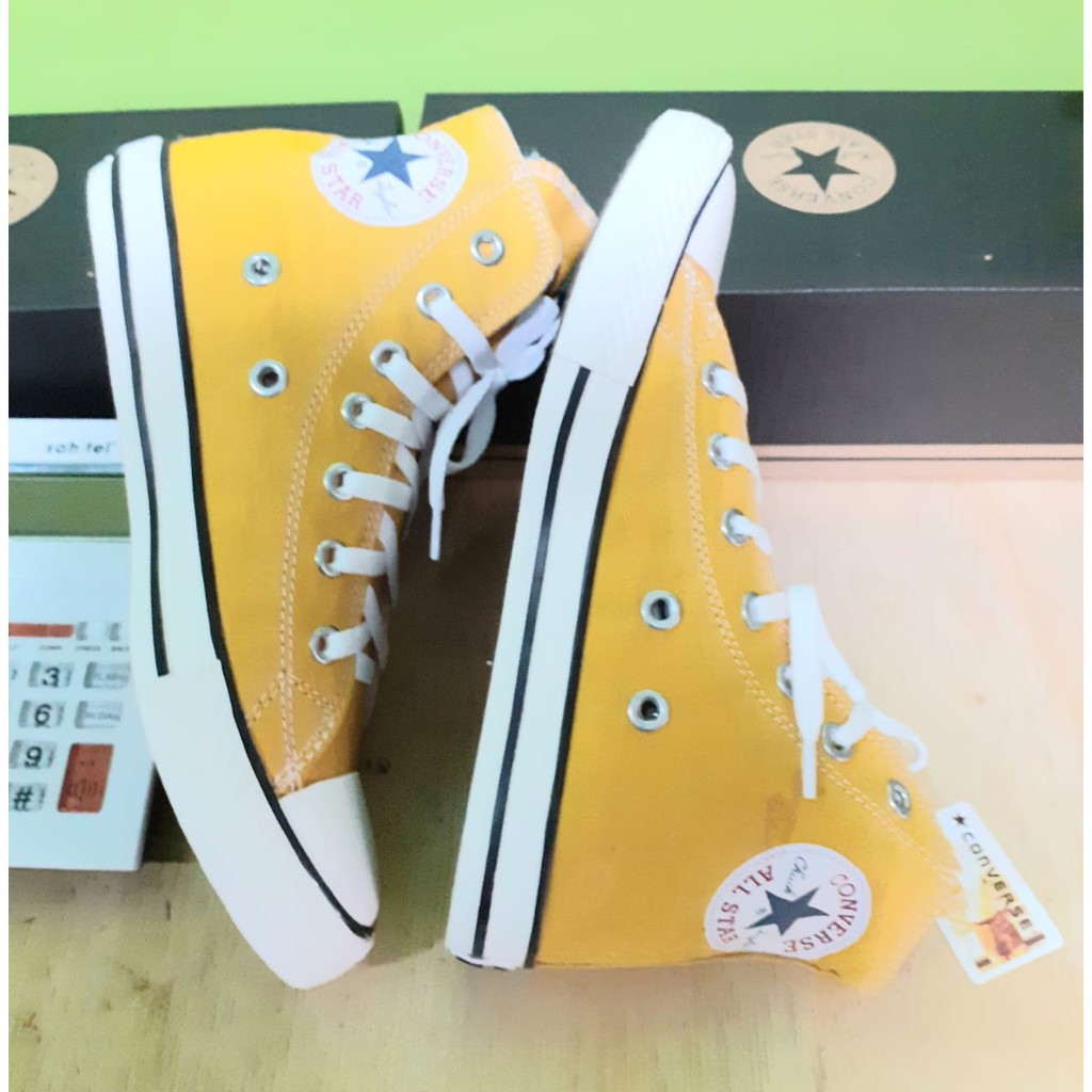 Sepatu Convers All_Star Kuning Tinggi/Boot The Best Quality sun flower hight