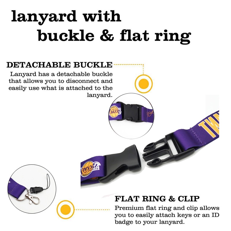 Bintang NBA Kobe Leher Lanyard untuk Ponsel Case Pemegang Gantungan Kunci Lanyard ID Tag Card Sling Anti-lost Tali