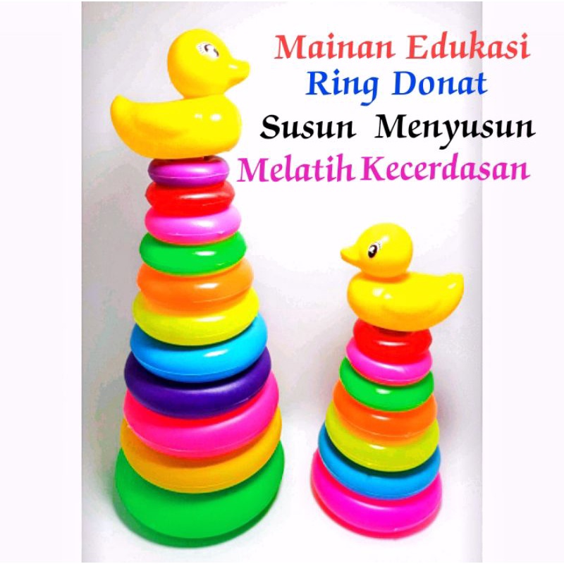 RING DONAT SUSUN MENYUSUN KREATIF MAINAN EDUKASI ANAK BALITA SNI Merk IJT