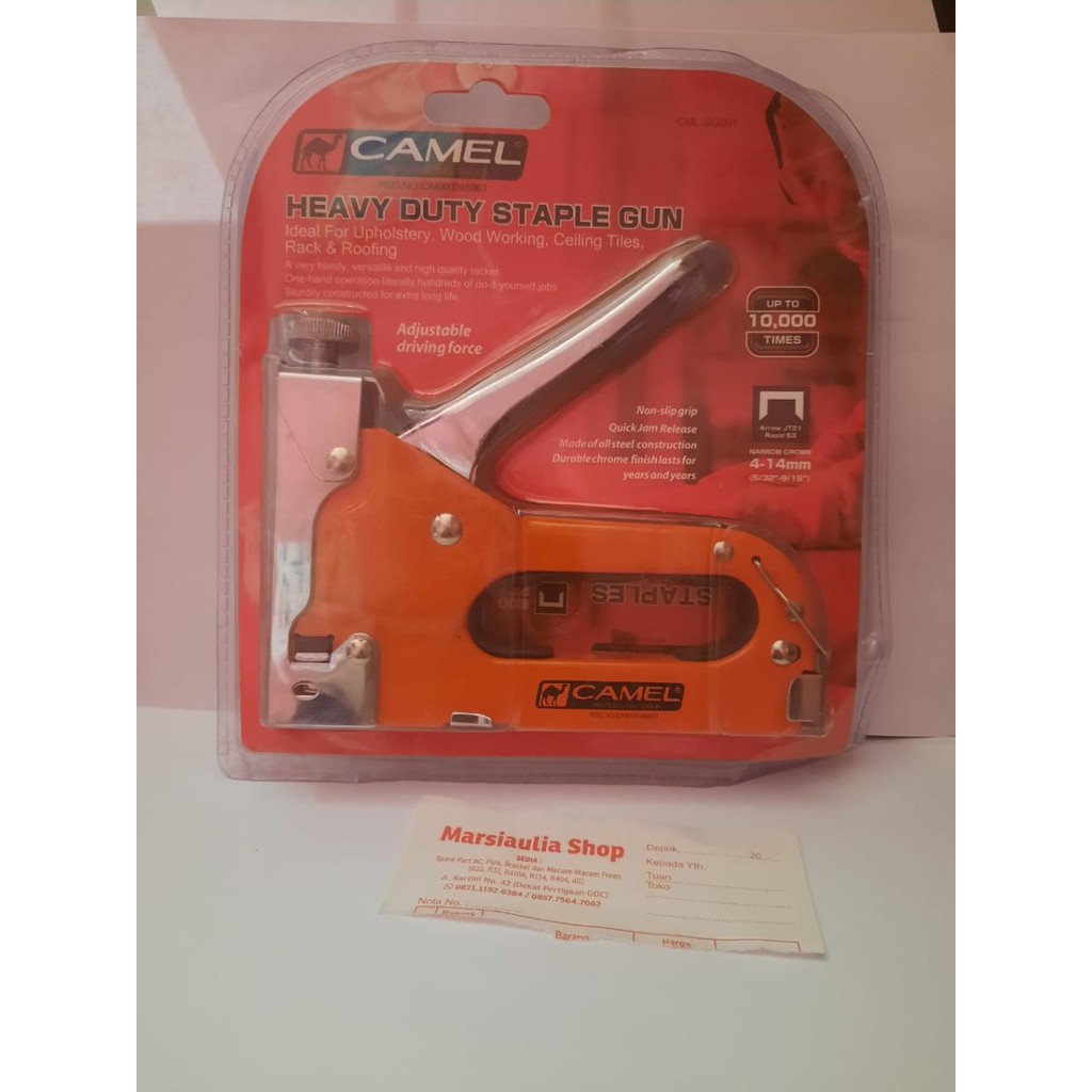 

Camel Mesin Tembak Heavy Duty Staples Gun Tembak Jok Gun Tacker 4-14mm